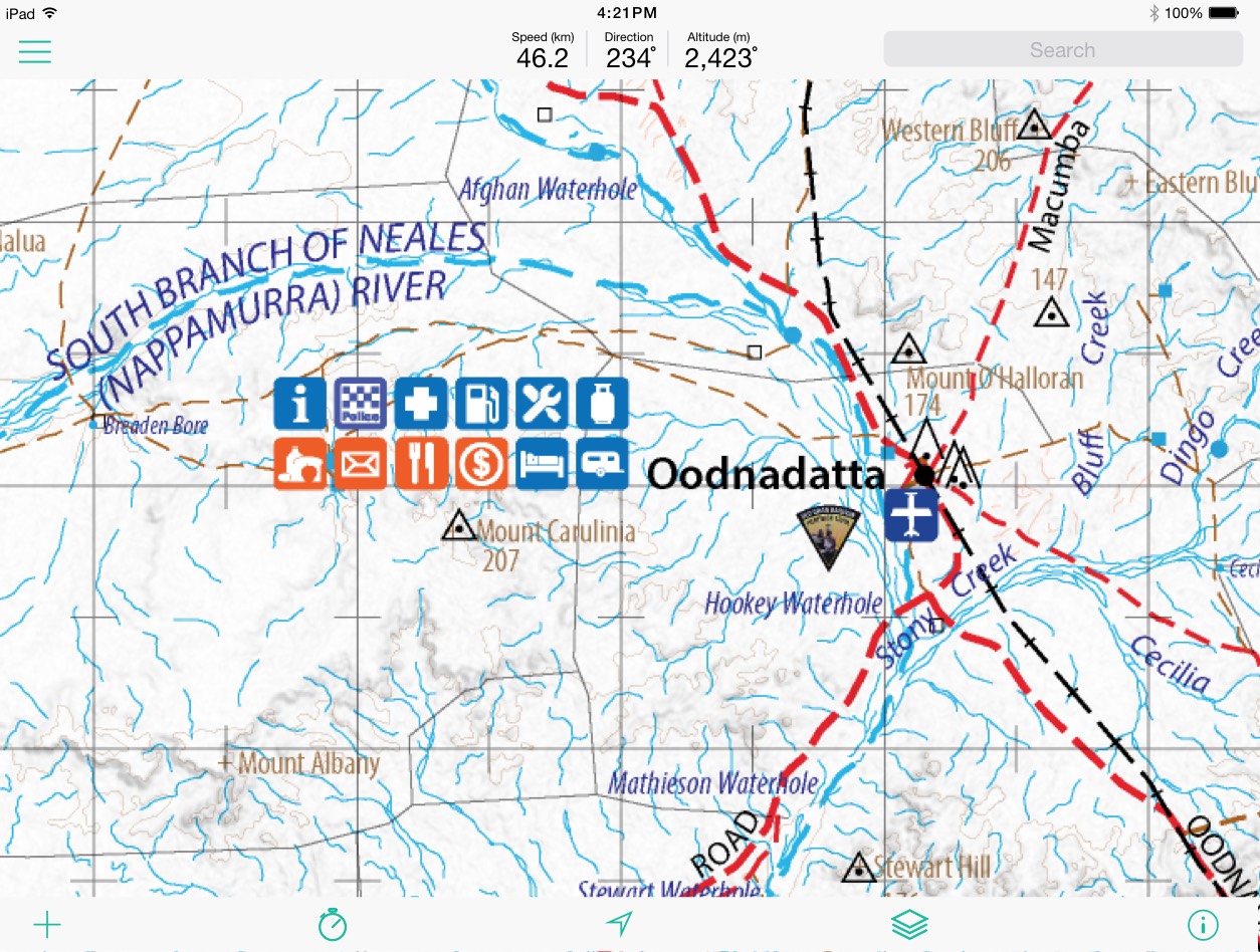 Mud Map 4WD maps on iPad