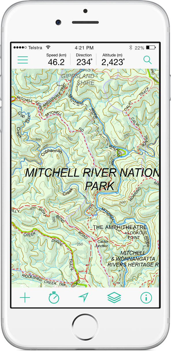 Vicmap Topo maps on iPhone