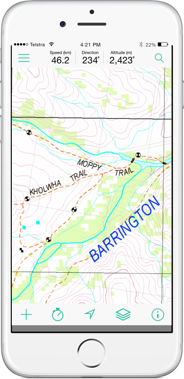 NSW LPI Topo maps on iPhone