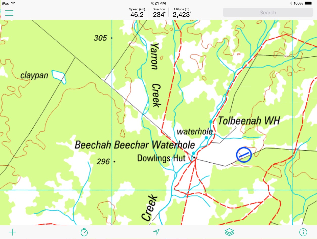 NATMAP Raster Topo maps on iPad